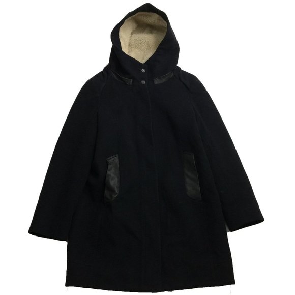 Vince Fur Hood Elbow Patch Jacket Men's Size Small S